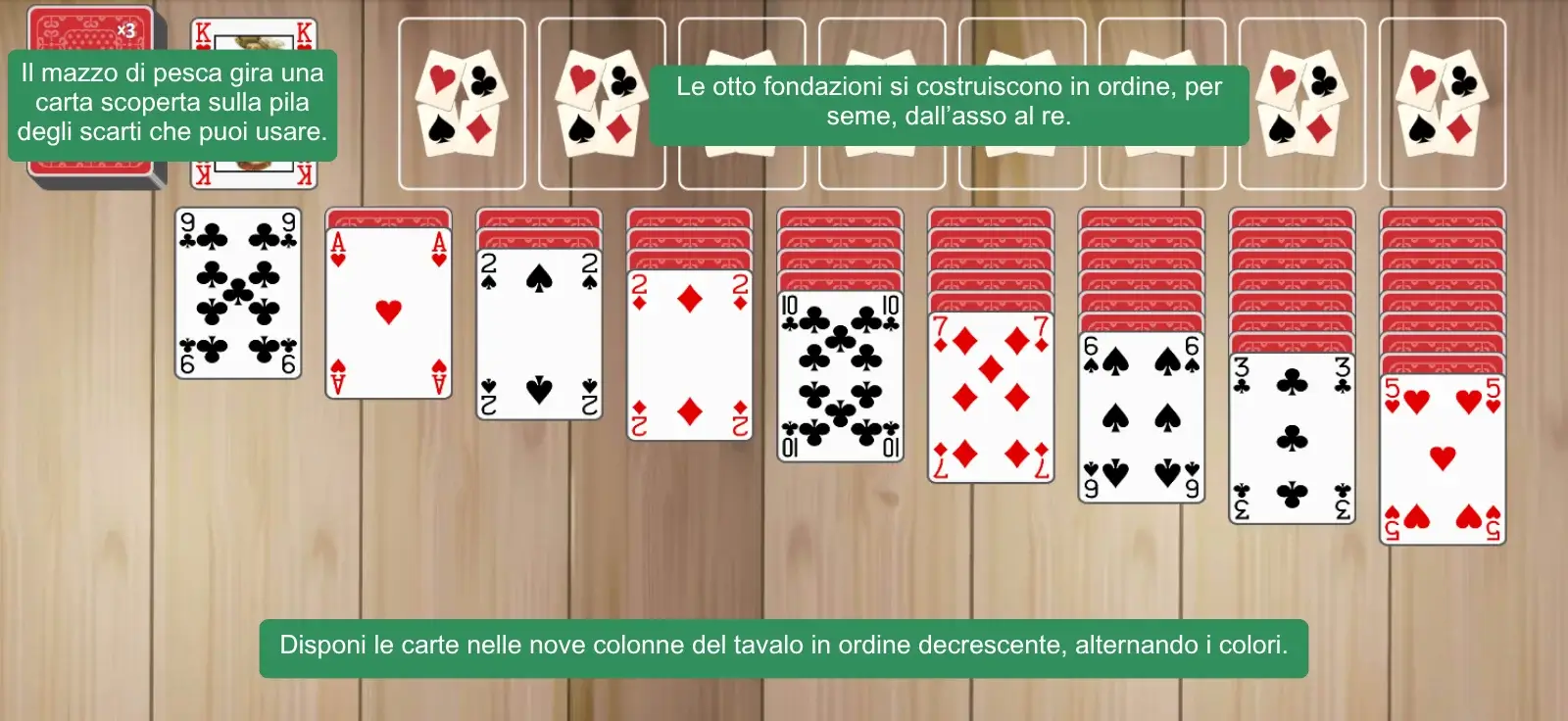 Configurazione di Solitario Harp