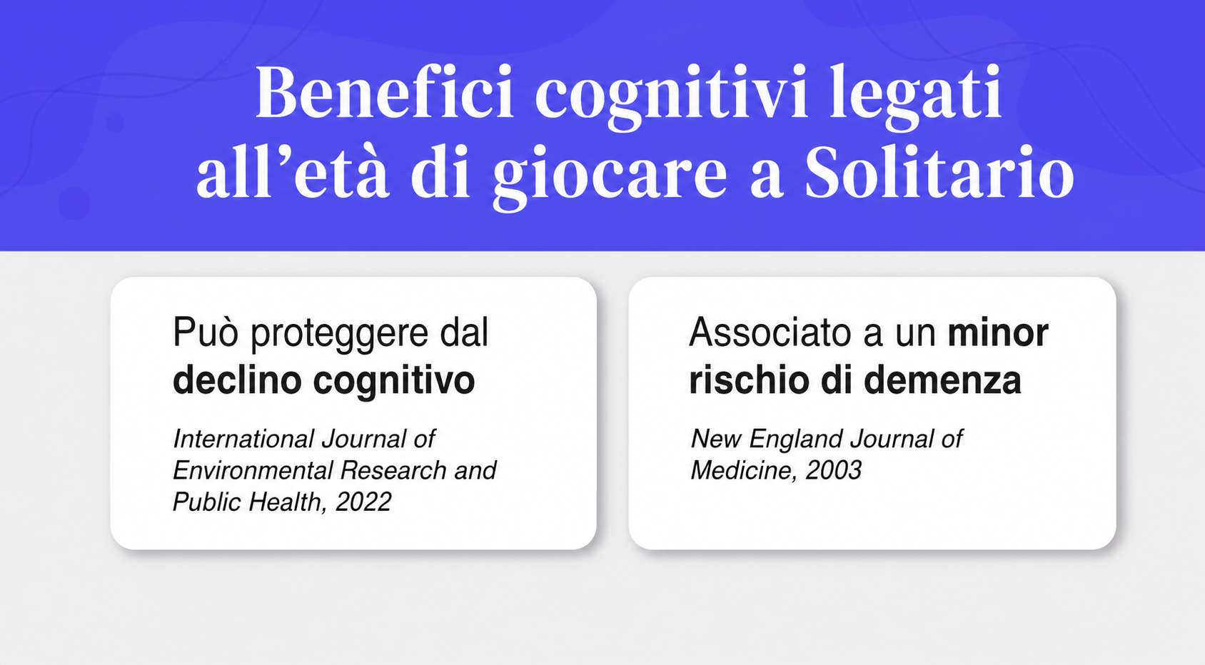 benefici cognitivi del solitario